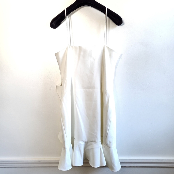 Likely Laverna Sweetheart Neck Spaghetti Straps Ruffle White Midi Dress NWT 14 - Picture 12 of 15